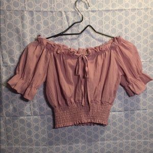 🎀 Coral pink crop top 🎀 NWOT